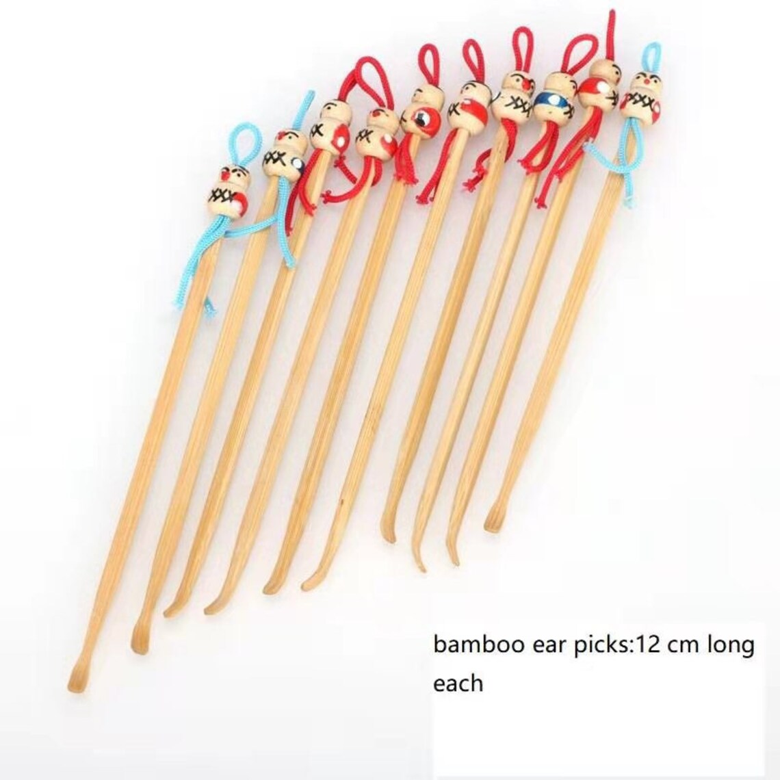 Natural Bamboo Chinese Ear Pick Ear Spoonwith Doll figure Etsy