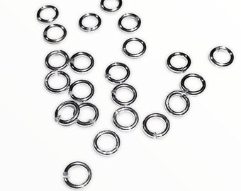 ON SALE! 25 Pcs, 50 Pcs, 100 Pcs 20GA 5 mm, 6 mm Sterling Silver open jumprings for jewelry making Overstock Supply Jump Ring finding