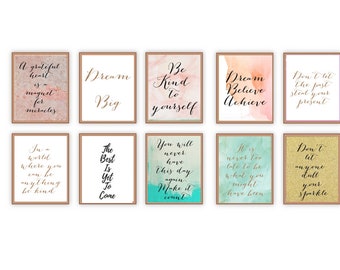 Quote Print Mind Over Matter Etsy