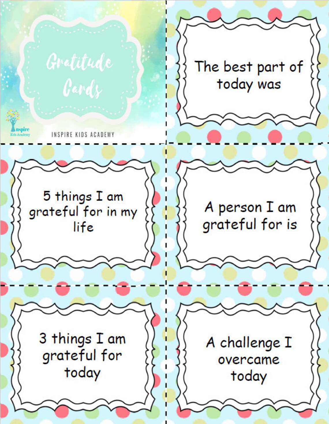 101 Gratitude Prompt Cards for Kids Gratitude Journal Aid | Etsy UK