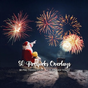 80 Feuerwerk Overlays, Feuerwerk Clipart, Photoshop Overlay, Feuerwerk Overlay, Hochzeit Feuerwerk, PNG Foto Overlay
