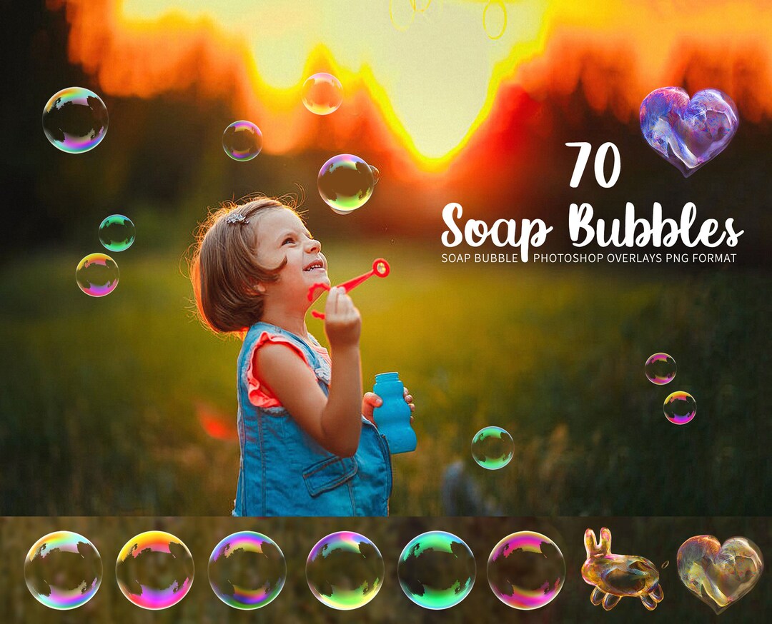 70 Blowing Soap Bubble Overlays Wedding & Kids Etsy