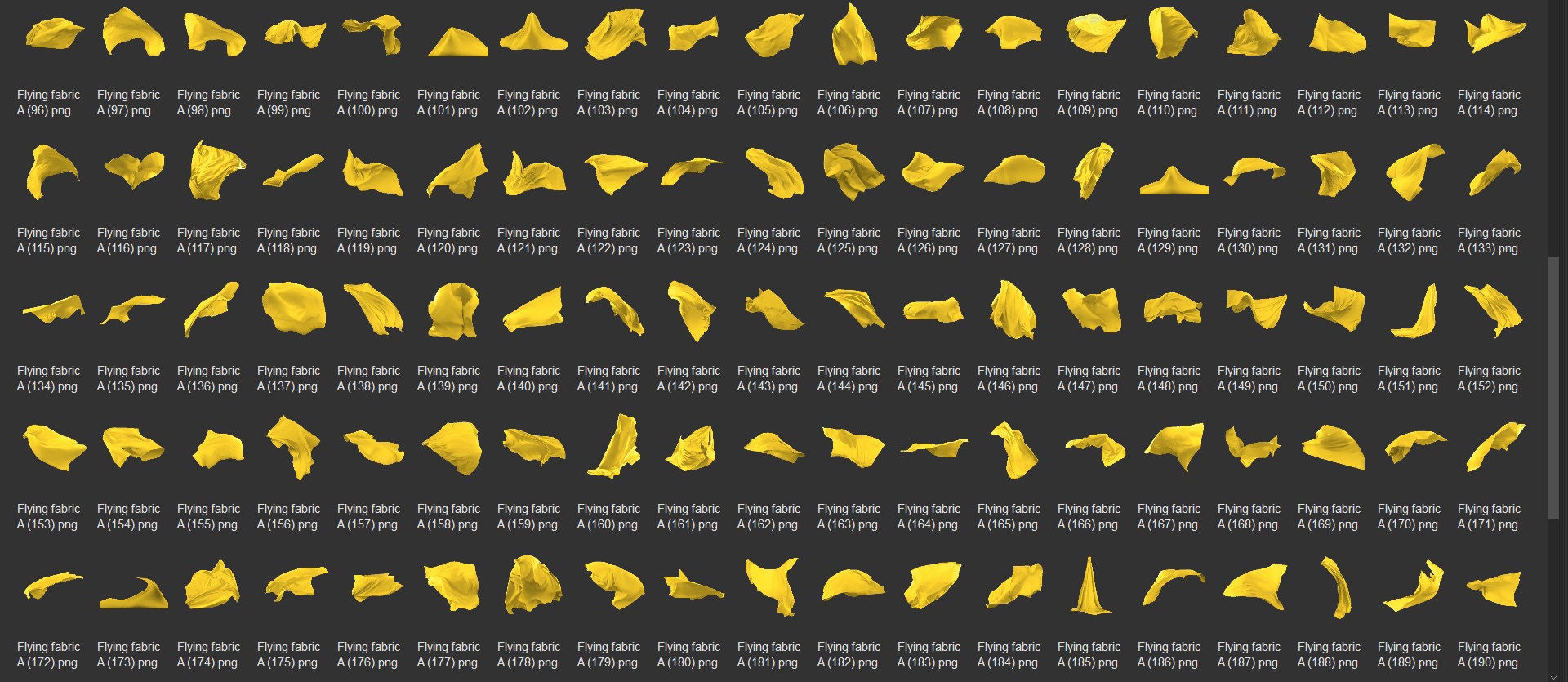 300 Yellow Flying Fabric Overlays, Summer Photoshop Overlays, Yellow ...
