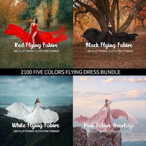 2100 flying fabric overlays: flowing cloth overlays，Flying cloth，Waving dress overlay, dress extension overlays, Seven colours flying silk