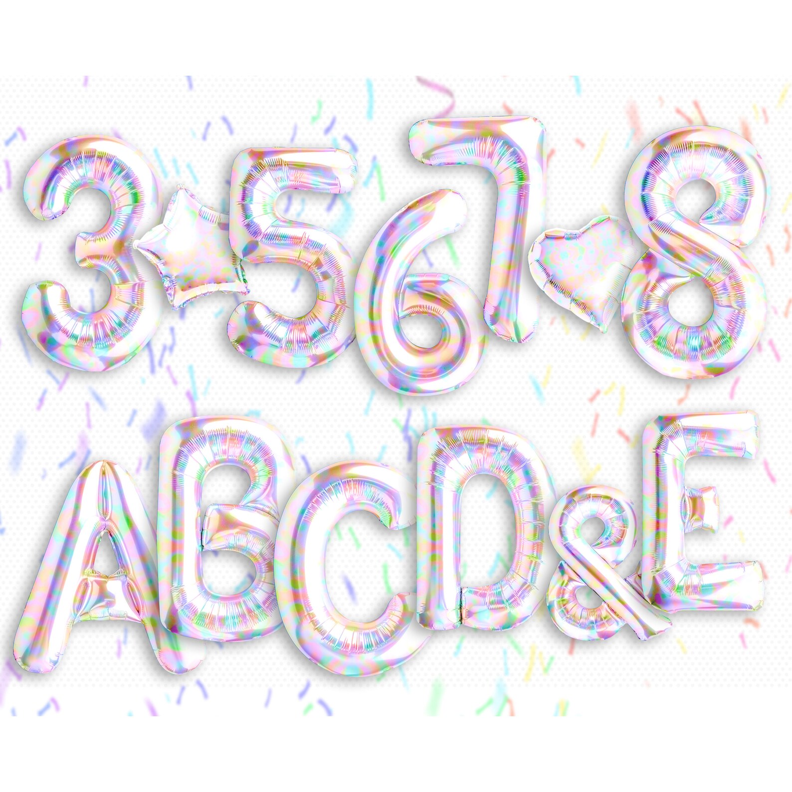 Overlays Using Letters 59 Rainbow Foil Letters Balloon Overlays Png, Wedding Overlays Festive ...