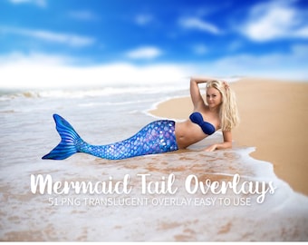 51 Mermaid Tail Overlays Photo Overlay, Fantasy, Mermaid,Summer Photo Overlay,Mermaid Photo Overlays, Tail Overlay Fantasy,PNG Easy to use