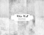 White Wall Digital Textured Paper, White Wall  Backgrounds , White Wall  digital backdrop Overlays for Photographers 02
