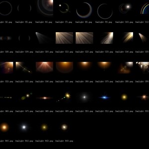 May include: A collection of 48 different light effects, including lens flares, sun rays, and glowing circles. These effects are perfect for adding a touch of magic to your photos and videos.