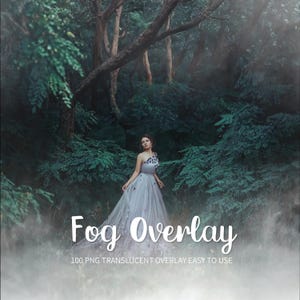 100 fog effect overlays: photo overlays，smoke overlays，photoshop overlays Weather effect for photographer PNG format