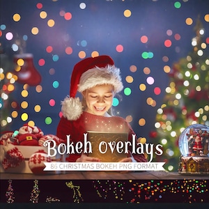 Christmas bokeh: bokeh lights overlays, bokeh effect, photo bokeh, Photoshop overlays, bokeh portrait, bokeh texture, Bokeh background