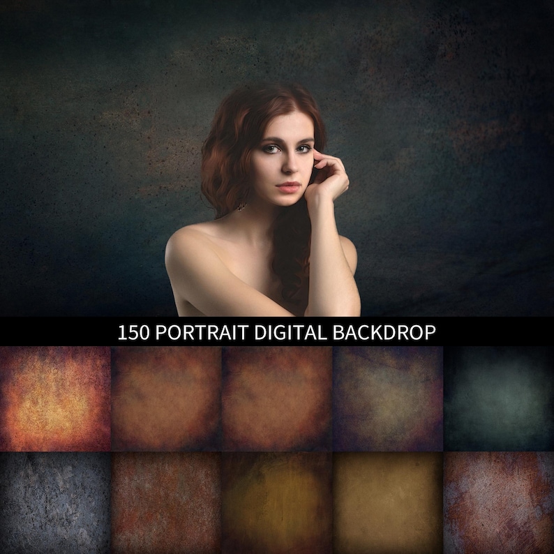 150 Portrait Digital Backdrop for Photography Muslin Backdrop Metal ...