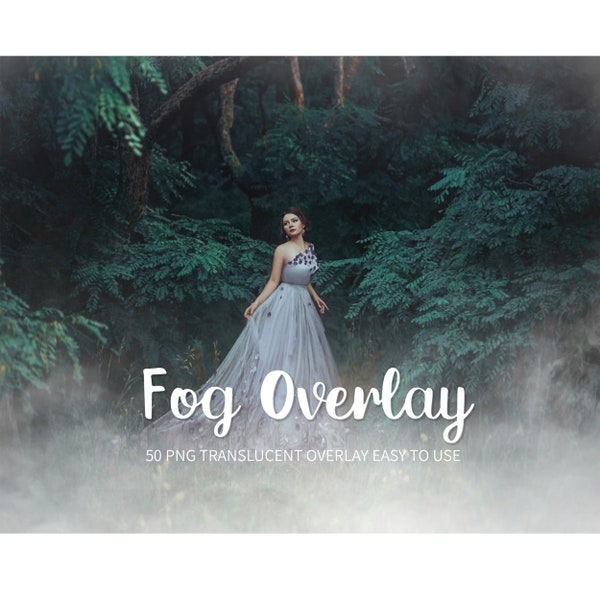 100 fog effect overlays: photo overlays，smoke overlays，photoshop overlays Weather effect for photographer PNG format