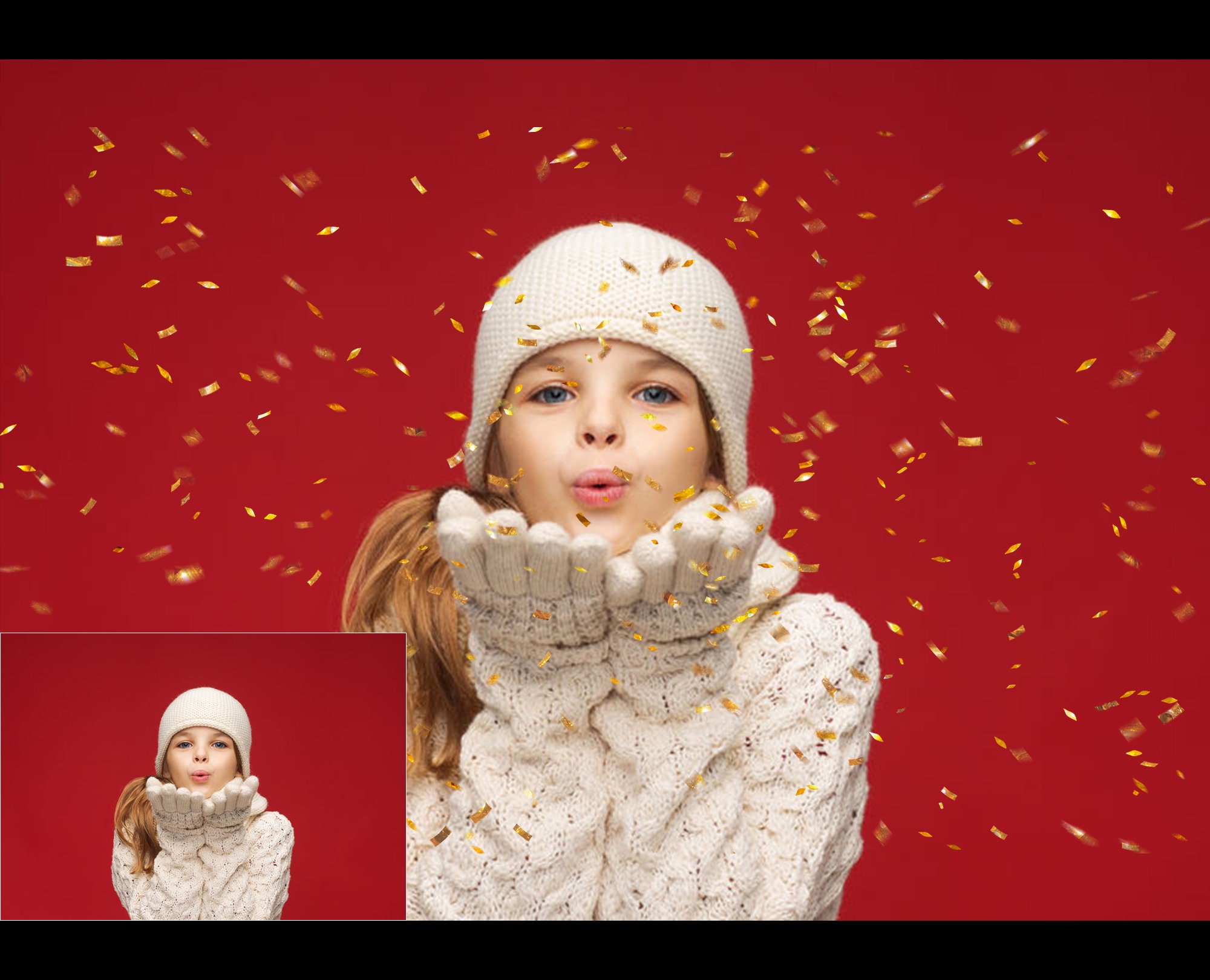 Wedding Confetti Overlays Golden Confetti Overlays Etsy