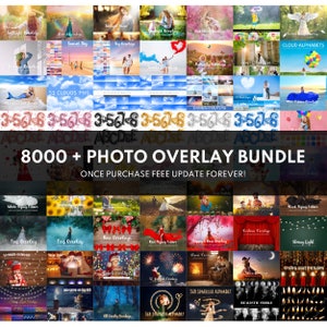 8000 + Photoshop overlay bundle: once purchase, free to update forever! All new products will be available for free in the future!