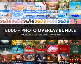 8000 + Photoshop overlay bundle: once purchase, free to update forever! All new products will be available for free in the future!