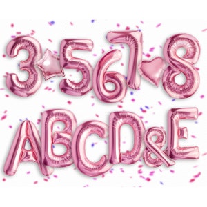 59 Pink  Letters & Number Balloon Overlays Png,Festive overlays,  Photoshop overlays，Wedding overlays Birthday Overlays, Holiday balloons