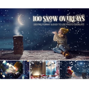 100 Snow overlays: photoshop overlays,Christmas Overlays,Snow texture,blowing Snow,Winter background,Snow effects,snowflake photoshop