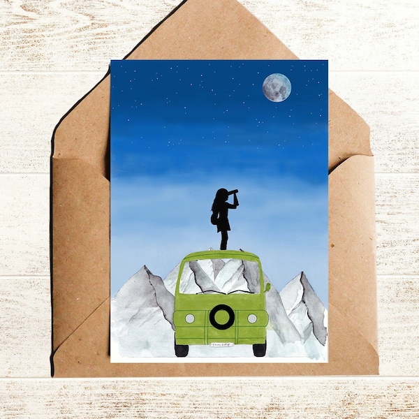 Reise Postkarte Campervan