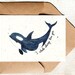 Liebeskarte Wal mit Spruch I whale always love you, lustige Karte zum