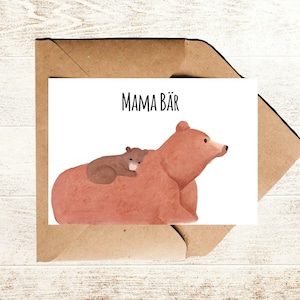 Muttertag Karte Mama Bär Postkarte