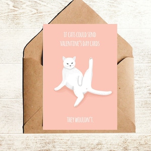 lustige Valentinstagskarte Katze