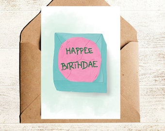 Harry Potter birthday card hagrid's cake