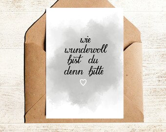 Card friendship how wonderful are you? Love card with saying