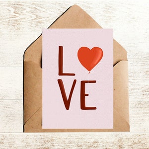 Liebeskarte LOVE Postkarte zum Valentinstag