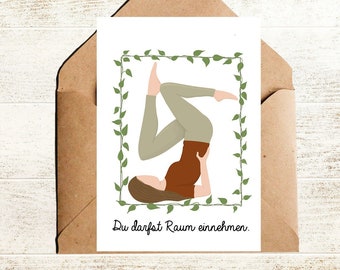 encouraging card with affirmation You may take up space