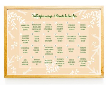 Self-care Advent calendar for a relaxed Christmas season
