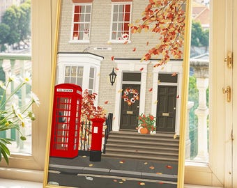 Poster England in Autumn Great Britain Art Print