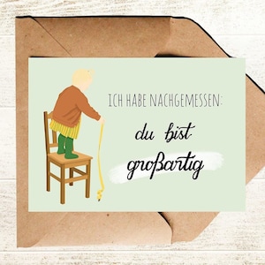 Karte du bist großartig | Postkarte mit Kompliment für beste Freunde und besondere Menschen