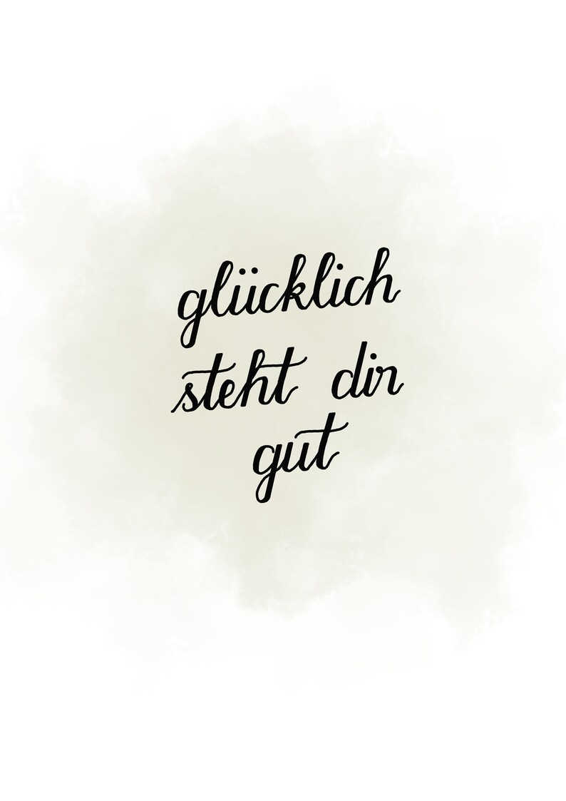 Postkarte mit Spruch glücklich steht dir gut Etsy