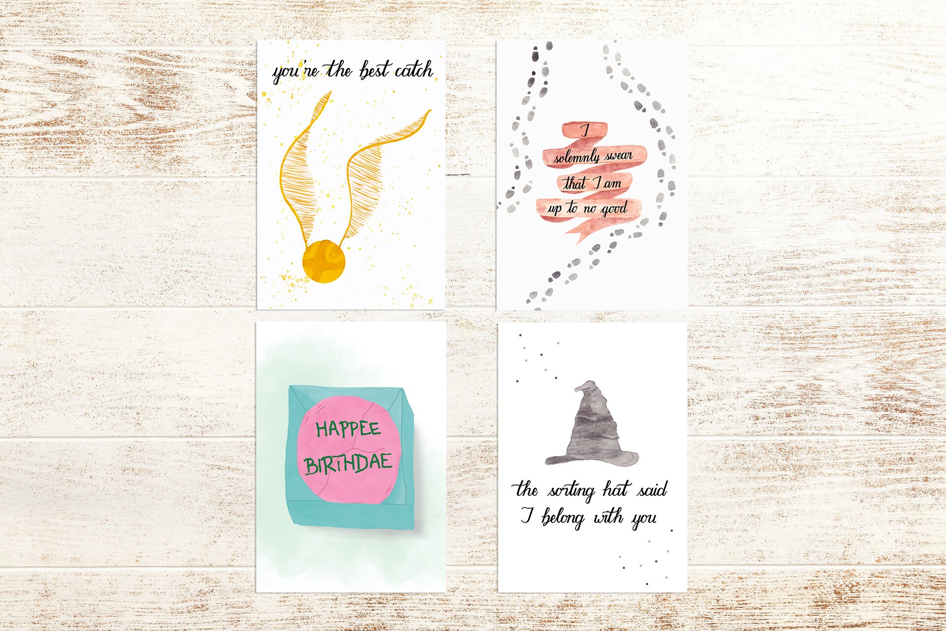 Harry Potter Liebeskarte mit Spruch Etsy