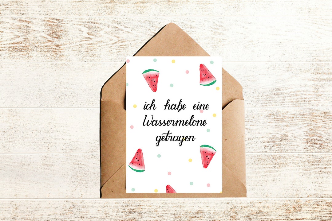 Ich Habe Eine Wassermelone Getragen Bedeutung Dirty Dancing Karte mit Zitat ich habe eine Wassermelone getragen - Etsy.de