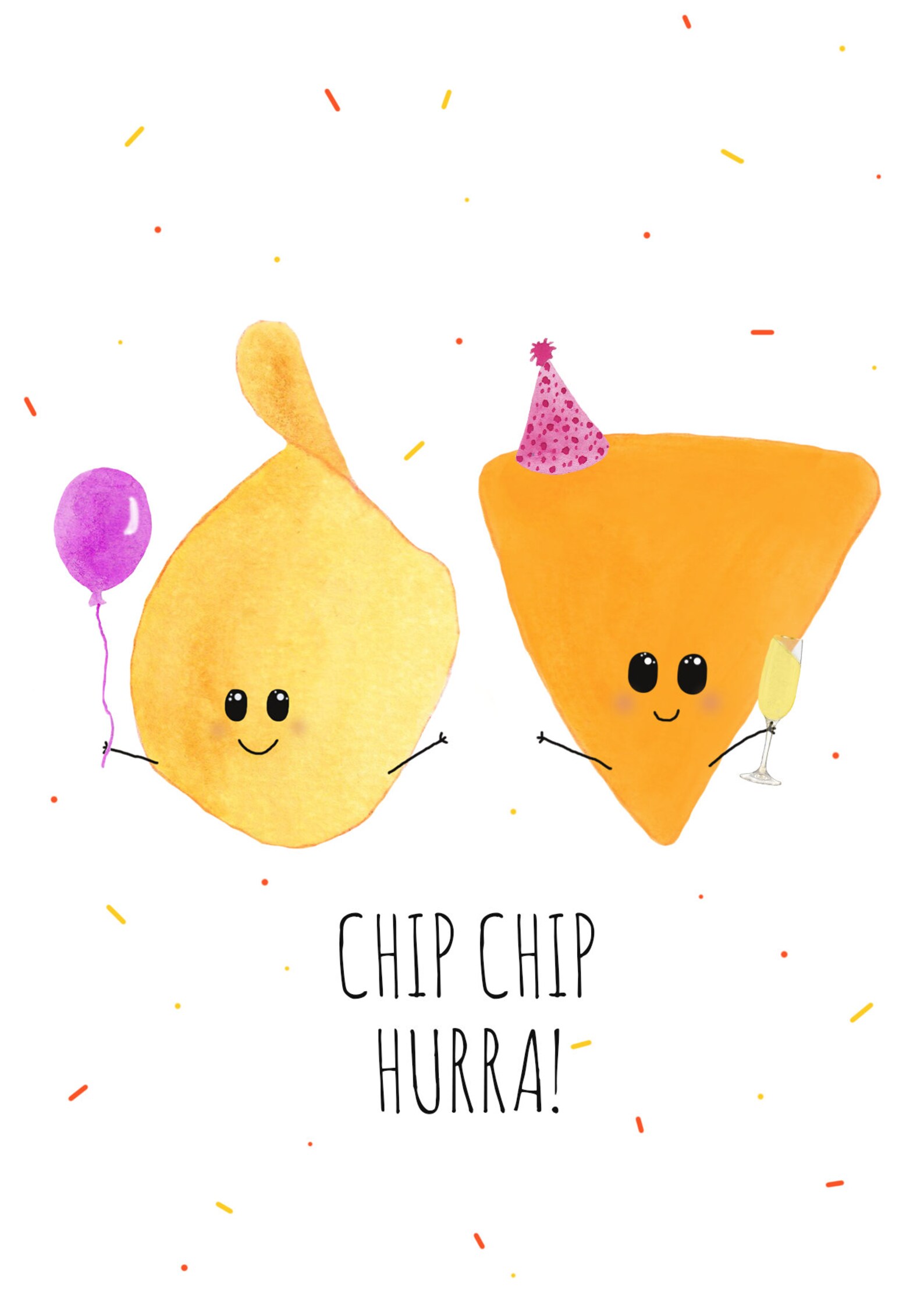Lustige Geburtstagskarte Chips Etsy.de