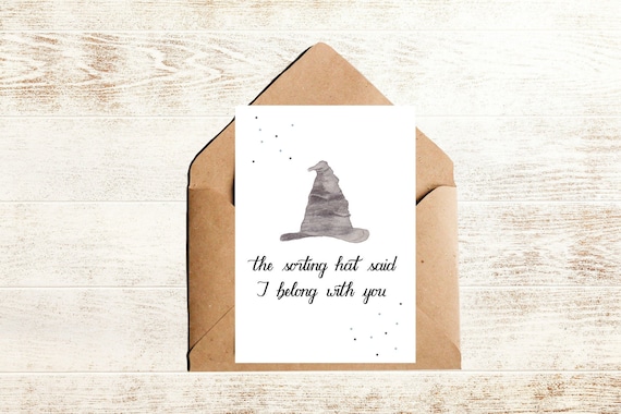 Harry Potter Liebeskarte mit Spruch Etsy