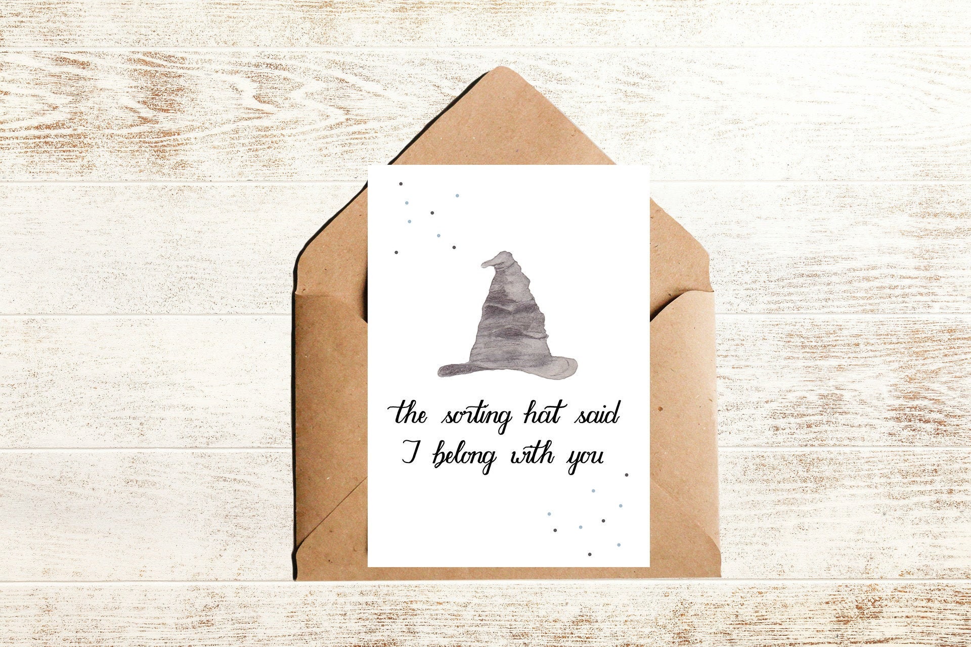Harry Potter Liebeskarte mit Spruch Etsy