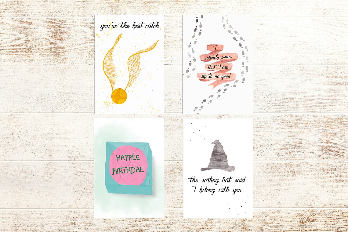 Harry Potter Liebeskarte mit Schnatz und Spruch Du bist der Etsy