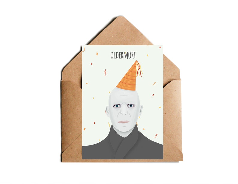 Funny birthday card Oldermort for Harry Potter fans image 4