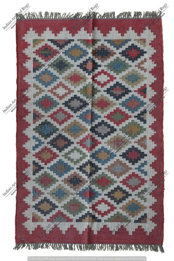 Handwoven Kilim Rug, Egyptian Handmade Kilim, Wool Rug, Kilim Rug