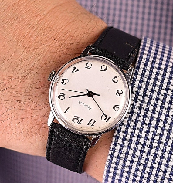 Vintage Wrist Watch for Men Raketa Manual Watch Gift Ideas for