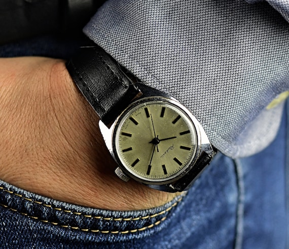 1960s Jewellery Watches Wrist Watches Mens Wrist Watches Poljot Kirovskie 2614.2N Original Vintage Soviet Mechanical Classic Watch 