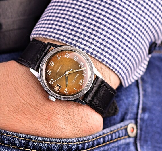 Soviet Wrist Watch Vintage Mechanical Retro 70s Vostok Watch