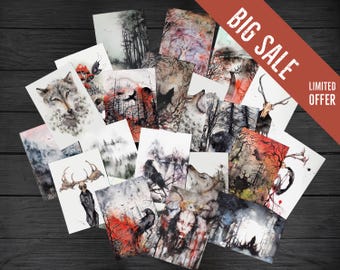 Big Sale of Moody Horror Art Postcards, Gothic Halloween Decor, Dark Academia Prints