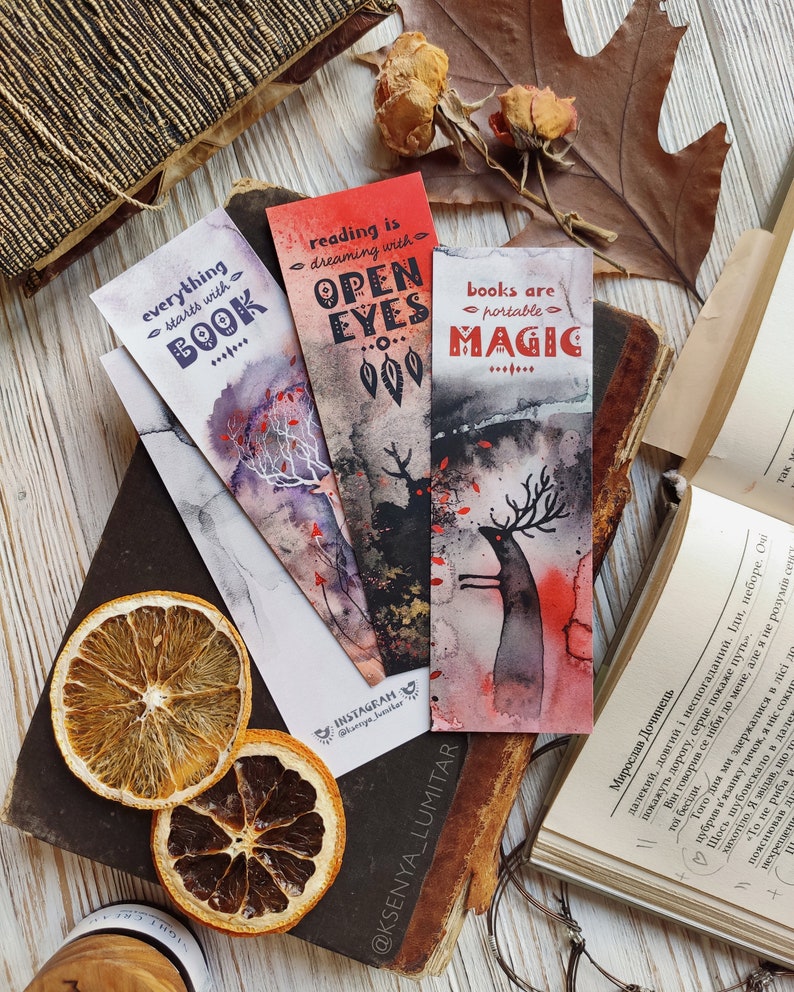 15 PRINTABLE Dark Fantasy Bookmarks, 5x15 Cm | Horror Art for Book ...