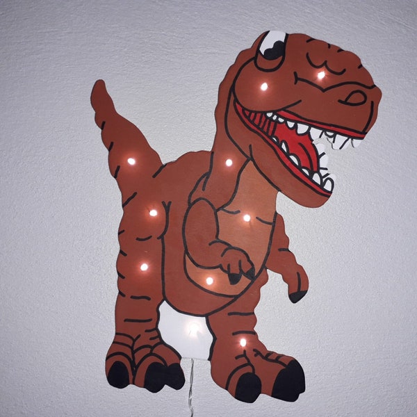 Dino Dinosaurier LED Wandlampe Schlummerlicht Nachtlicht Schlaflicht Wanddeko Deko