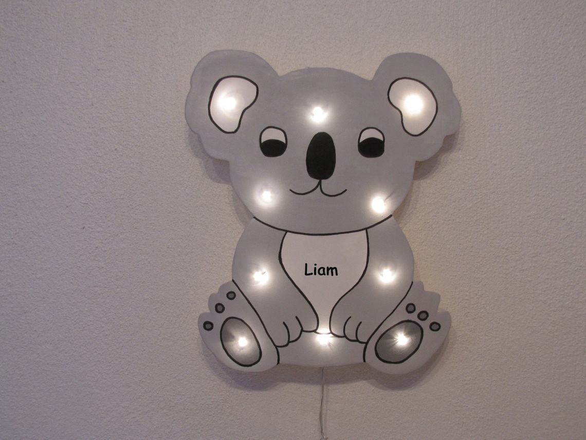 Cute Koala Koala Bear LED Wall Lamp Night Light Slumber Light Etsy