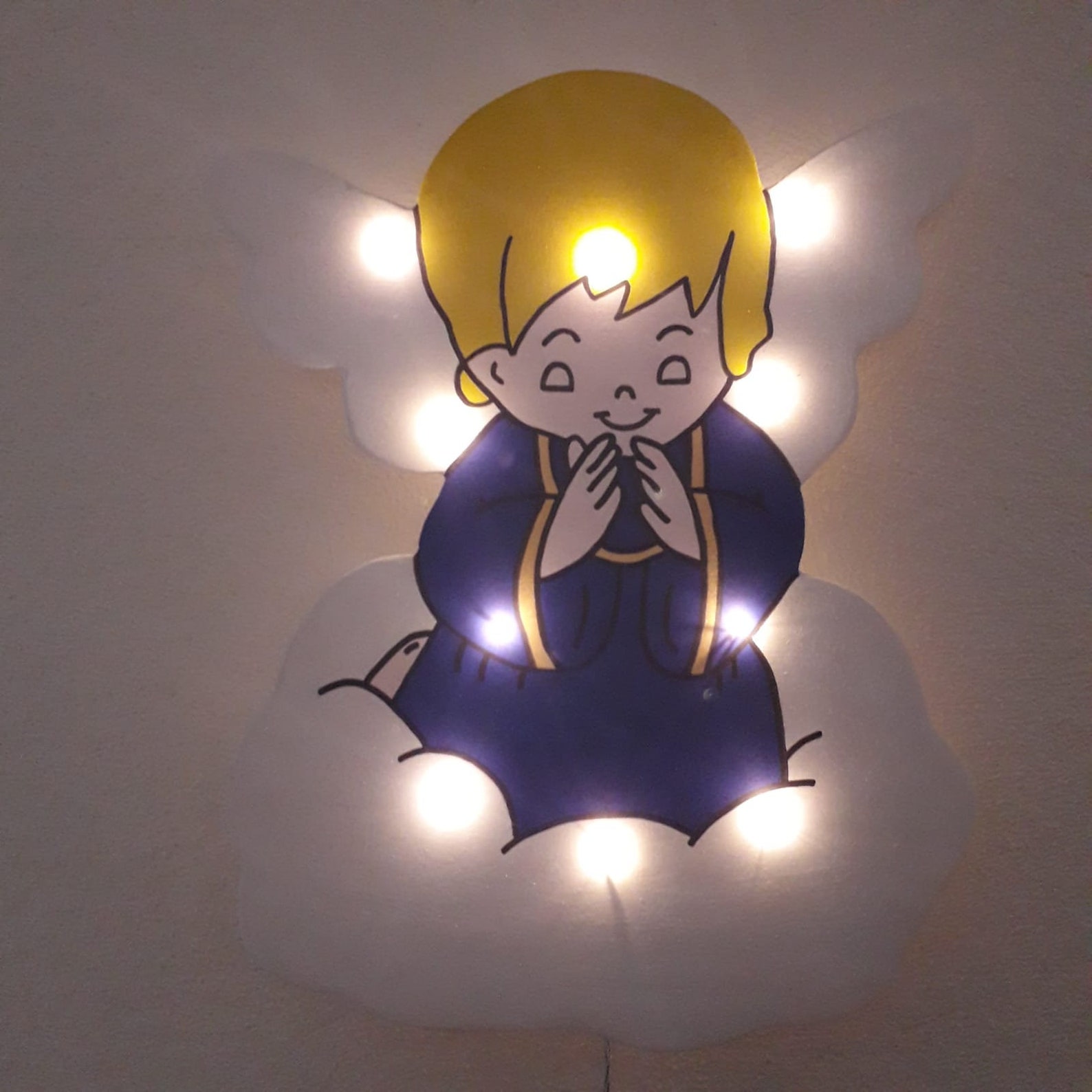 Guardian Angel Angel LED Night Light Slumber Light Wall Lamp Etsy