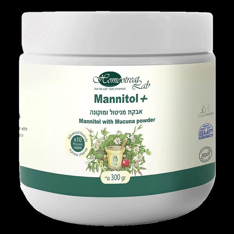 Natural Parkinson's Treatment | Mannitol 300 gr Powder | Kosher image 1